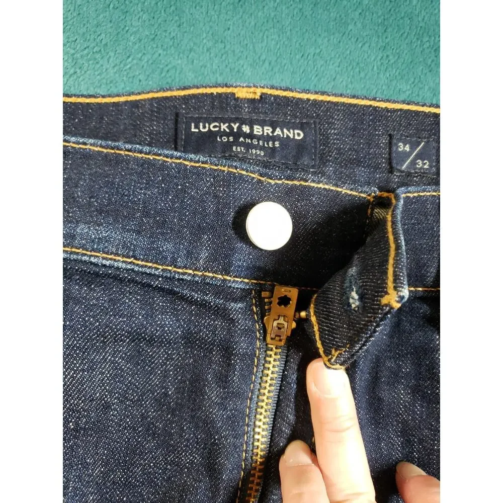 Lucky Brand Jeans Size 34x32 Mens Blue Pants Stretch Denim 181 Relaxed Straight